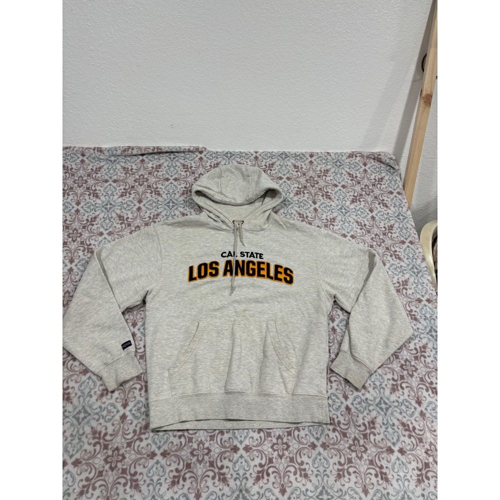 Jansport Cal State Los Angeles Hoodie Mens Small Heather Grey CSULA Sweatshirt